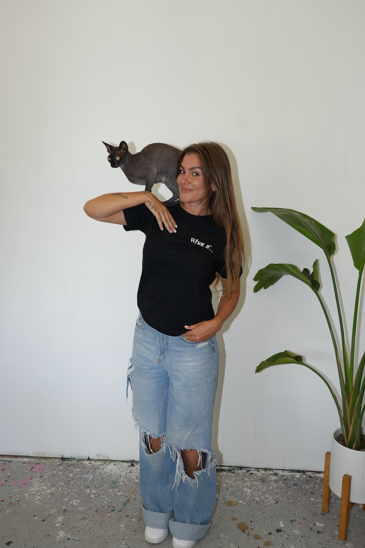 What if we cheered each other on...Short Sleeve- Black/White