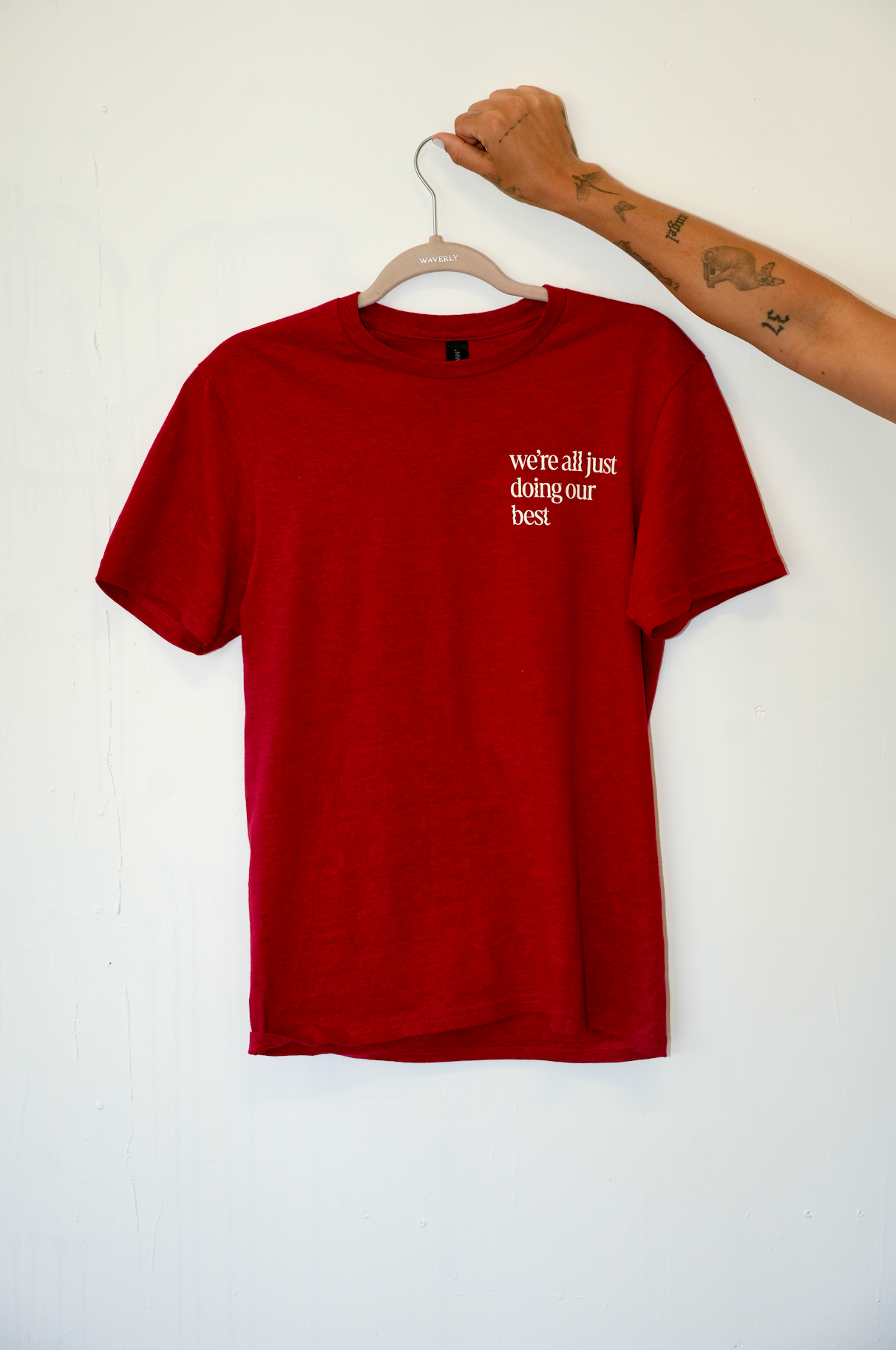 We're all just doing our best...Short Sleeve- Antique Cherry/Natural