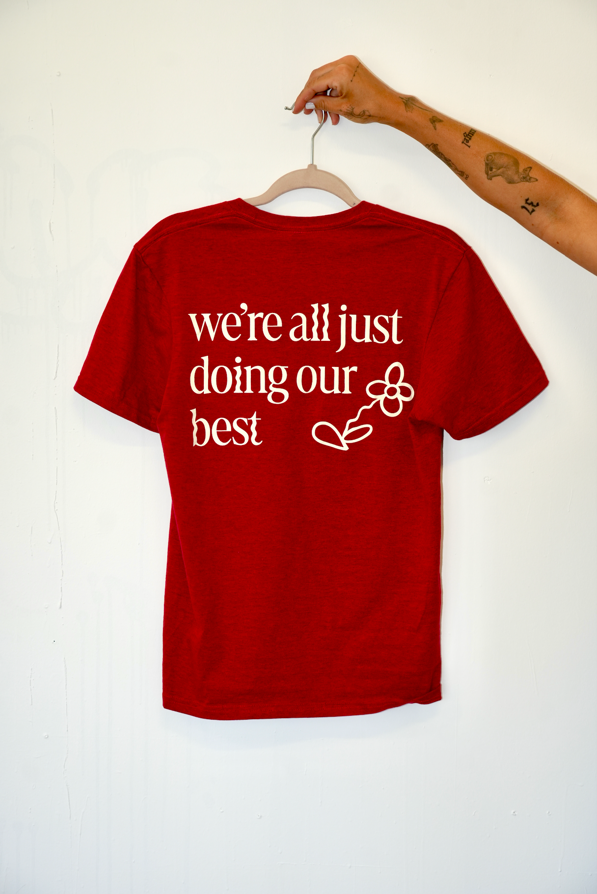 We're all just doing our best...Short Sleeve- Antique Cherry/Natural