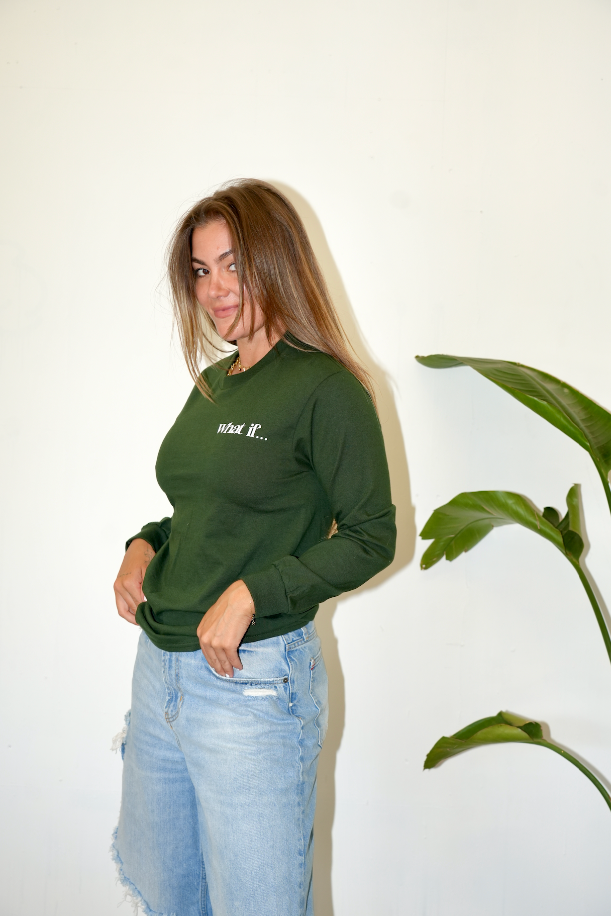 What if we cheer each other on... Long Sleeve- Forest Green/White